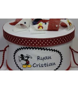 Cutie Mickey Mouse personalizata cu nume si data botez