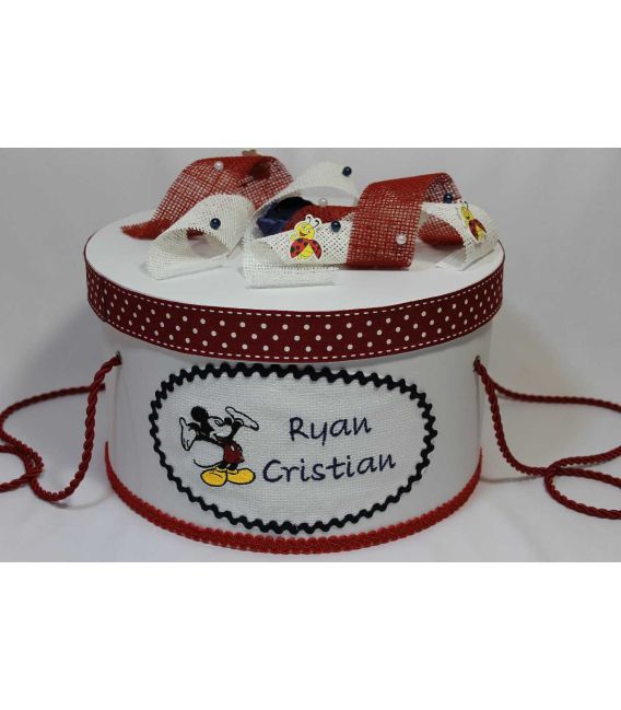 Cutie Mickey Mouse personalizata cu nume si data botez