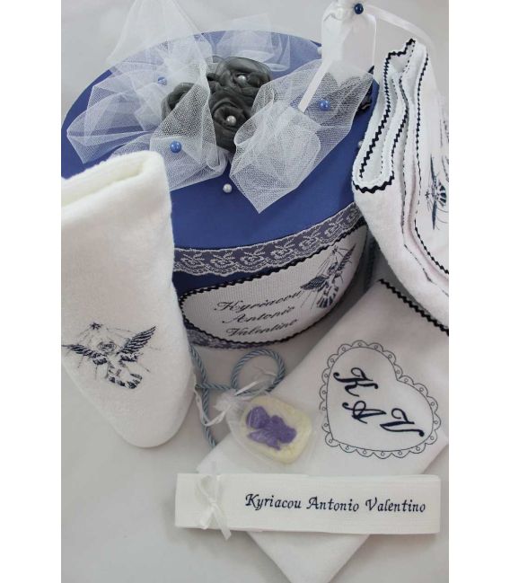 Cutie si trusou botez personalizat ingeras cu stea
