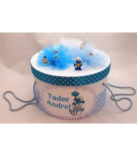 Cutie botez personalizata Strumfi