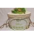 Cutie botez personalizata traditionala broderie stelute culoarea verde