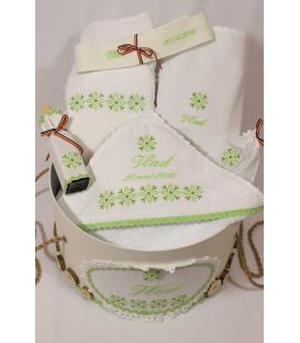 Trusouri botez traditionale - Trusou botez personalizat si cutie botez traditionale broderie stelute