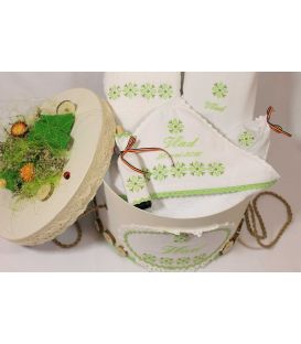 Trusouri botez traditionale - Trusou botez personalizat si cutie botez traditionale broderie stelute