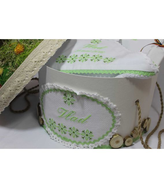 Trusouri botez traditionale - Trusou botez personalizat si cutie botez traditionale broderie stelute
