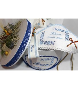 Trusou Botez Traditional si cutie botez brodata Luca