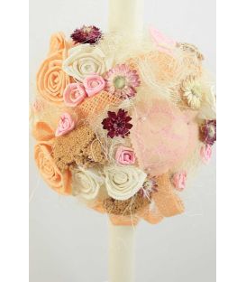 Lumanare botez personalizata tip glob micul fluturas