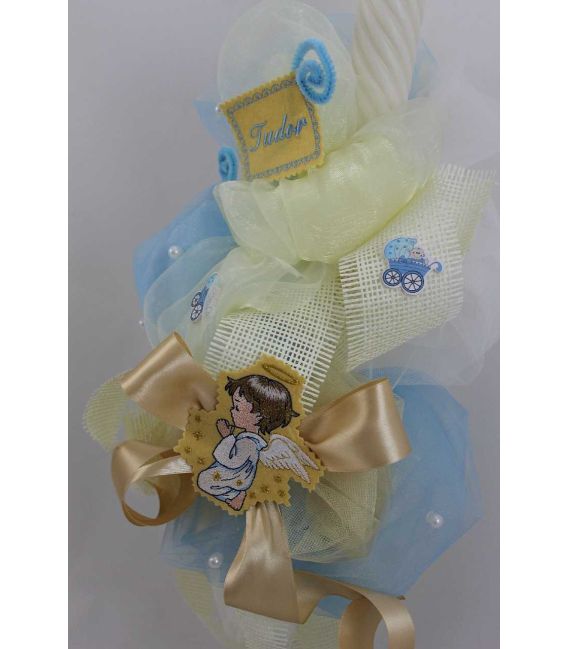 Lumanare botez personalizata ingerasul Rafael