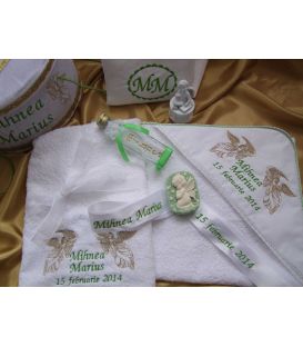 Trusou botez personalizat doi ingerasi cu harpa