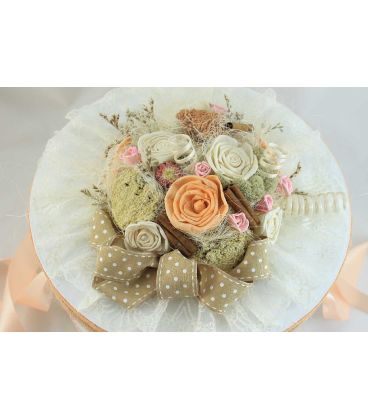 Cutie trusou botez Inimioara Angelica, rotunda personalizata