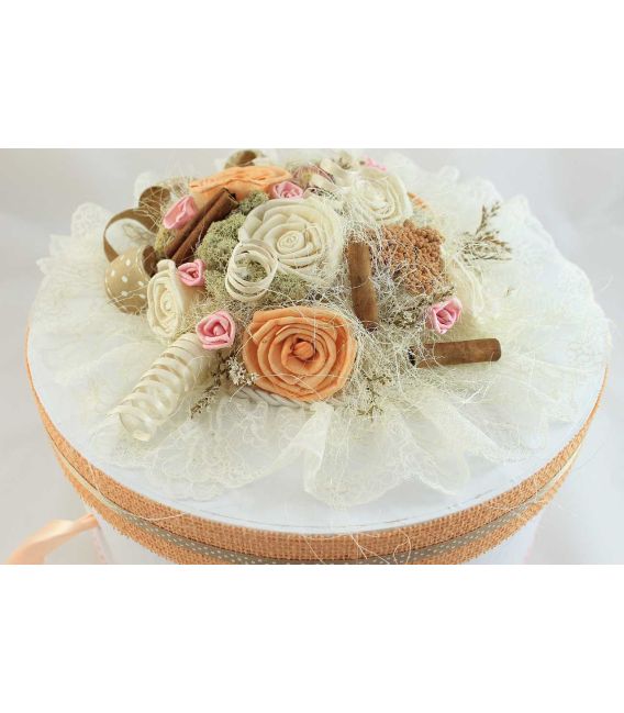 Cutie trusou botez Inimioara Angelica, rotunda personalizata