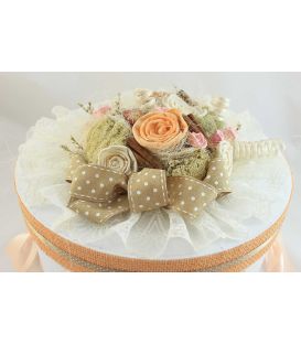 Cutie trusou botez Inimioara Angelica, rotunda personalizata