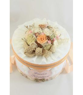 Cutie trusou botez Inimioara Angelica, rotunda personalizata
