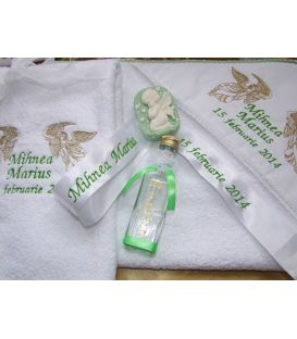 Trusou botez personalizat doi ingerasi cu harpa
