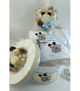 Trusou Baby Mickey Mouse personalizat cu nume si data botez
