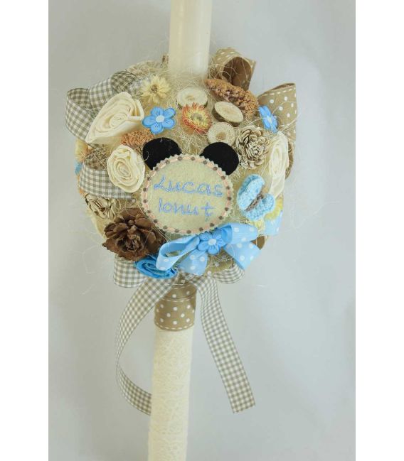 Lumanare botez personalizata tip glob Mickey