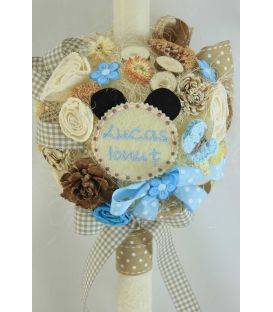 Lumanare botez personalizata tip glob Mickey