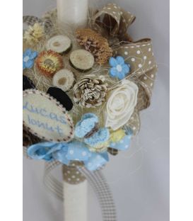 Lumanare botez personalizata tip glob Mickey
