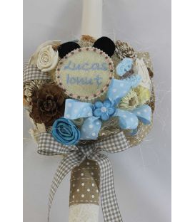 Lumanare botez personalizata tip glob Mickey