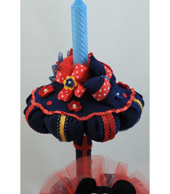 Trusou botez Mickey Mouse personalizat complet baiat culoare bleomarine