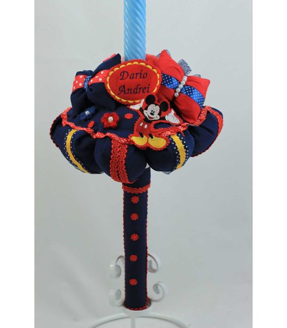 Trusou botez Mickey Mouse personalizat complet baiat culoare bleomarine