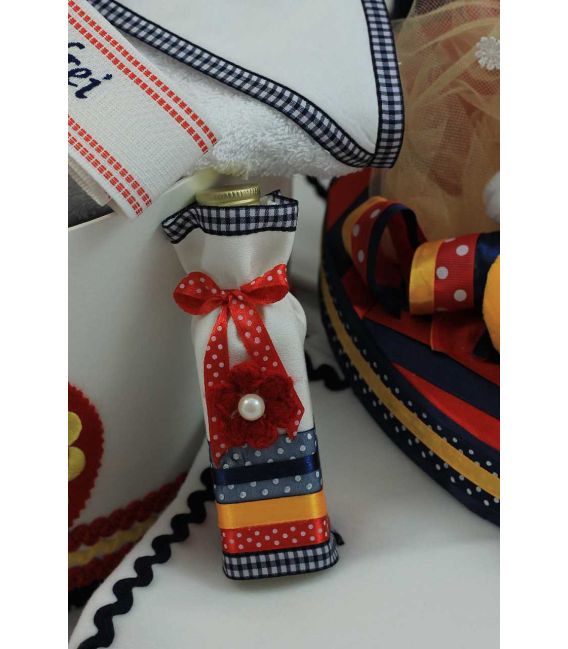 Trusou botez Mickey Mouse personalizat complet baiat culoare bleomarine