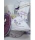 Trusou botez personalizat complet fluturasi fetite culoare lila