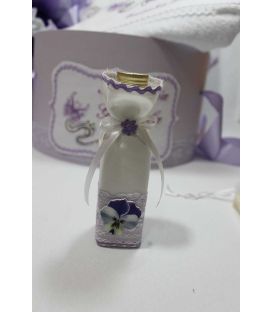 Trusou botez personalizat complet fluturasi fetite culoare lila