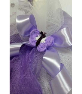Trusou botez personalizat complet fluturasi fetite culoare lila