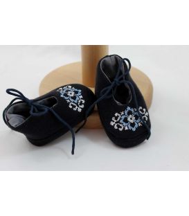 Costum popular botez - set palton caciulita si botine