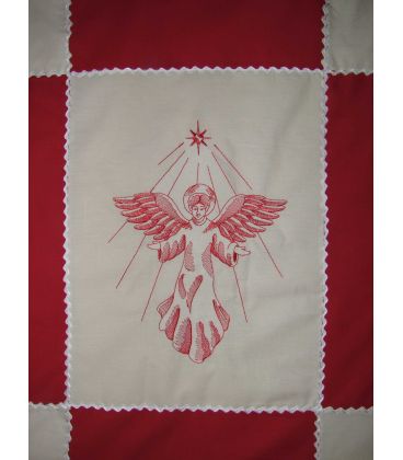 Plapumioara pentru copii brodata cu Ingerasi