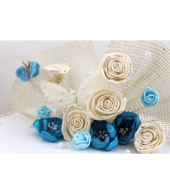 Set botez trusou, cutie, paturica model ingeras si cruce varianta