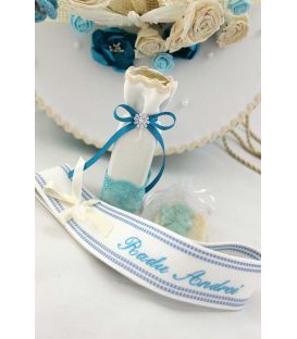 Set botez trusou, cutie, paturica model ingeras si cruce varianta