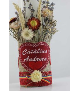 Lumanare botez personalizata scurta Catalina