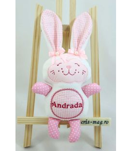 Jucarii personalizate bebelusi - Jucarie personalizata cadou de Pasti iepuras handmade Andrada