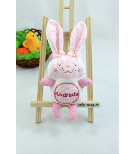 Jucarii personalizate bebelusi - Jucarie personalizata cadou de Pasti iepuras handmade Andrada