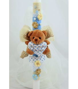 Lumanare botez baiat personalizata Sweat Bear