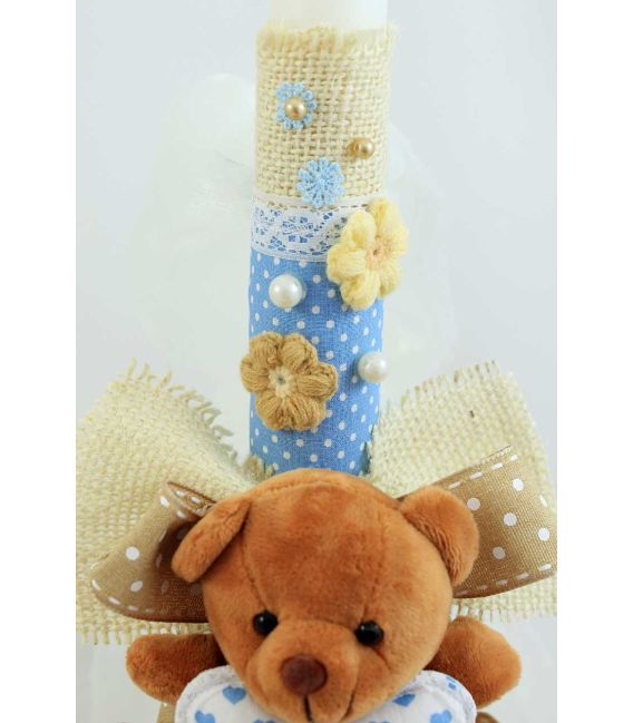 Lumanare botez baiat personalizata Sweat Bear
