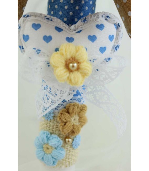 Lumanare botez baiat personalizata Sweat Bear