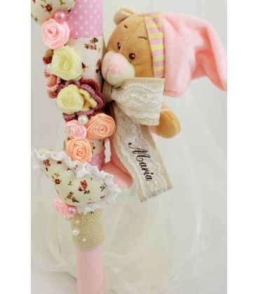 Lumanare botez personalizata fetite Sweat Baby Bear