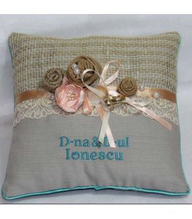 Perna verighete brodata stil rustic vintage