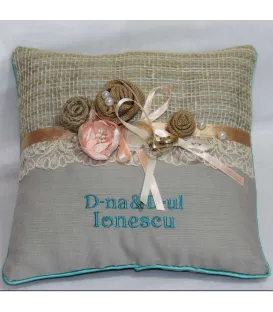 Perna verighete brodata stil rustic vintage