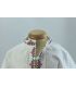 Costum popular botez baieti de vara broderie culori rosu-negru