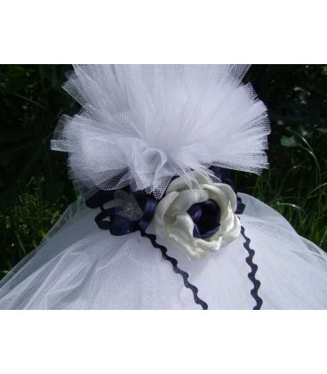 Lumanare botez personalizata funda albastra