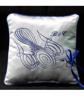Pernuta verighete personalizata broderie porumbel