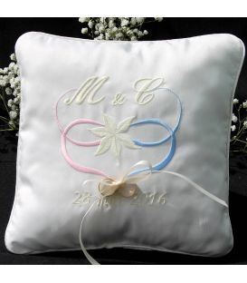 Perna verighete personalizata  broderie inima si monograma