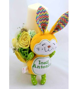 Lumanare botez cu jucarie handmade Personalizata