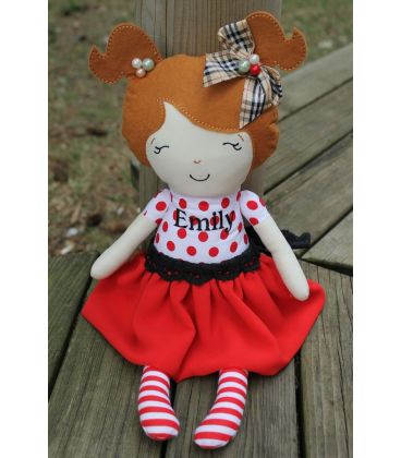 Jucarii personalizate bebelusi - Papusa personalizata Emily si accesorii