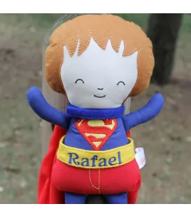 Papusa baieti Superman personalizata cu numele