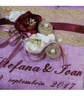 Pernuta verighete personalizata red and rustic