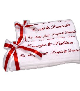 Set doua prosoape personalizate - Cadou pentru nasi